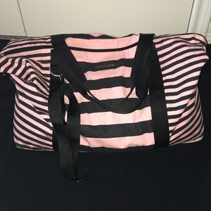 Victoria’s Secret Classic Black and Pink Duffle